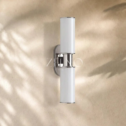 Harlins Modern Milk Glass 2-Light Wall Sconce - Zelno