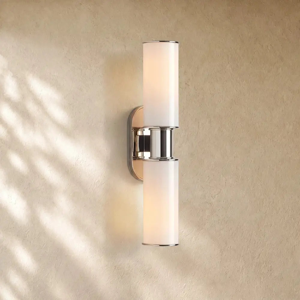 Harlins Modern Milk Glass 2-Light Wall Sconce - Zelno