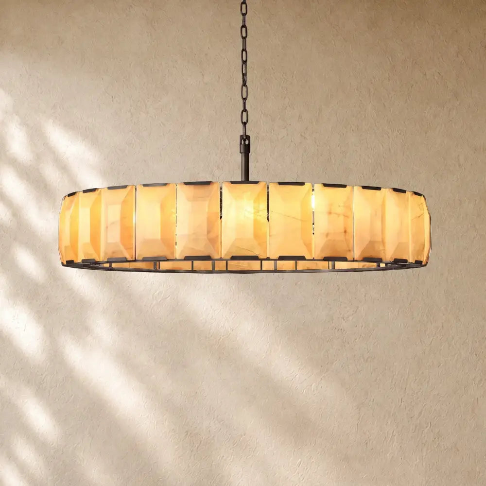 Hartley Alabaster Round Alabaster Chandelier