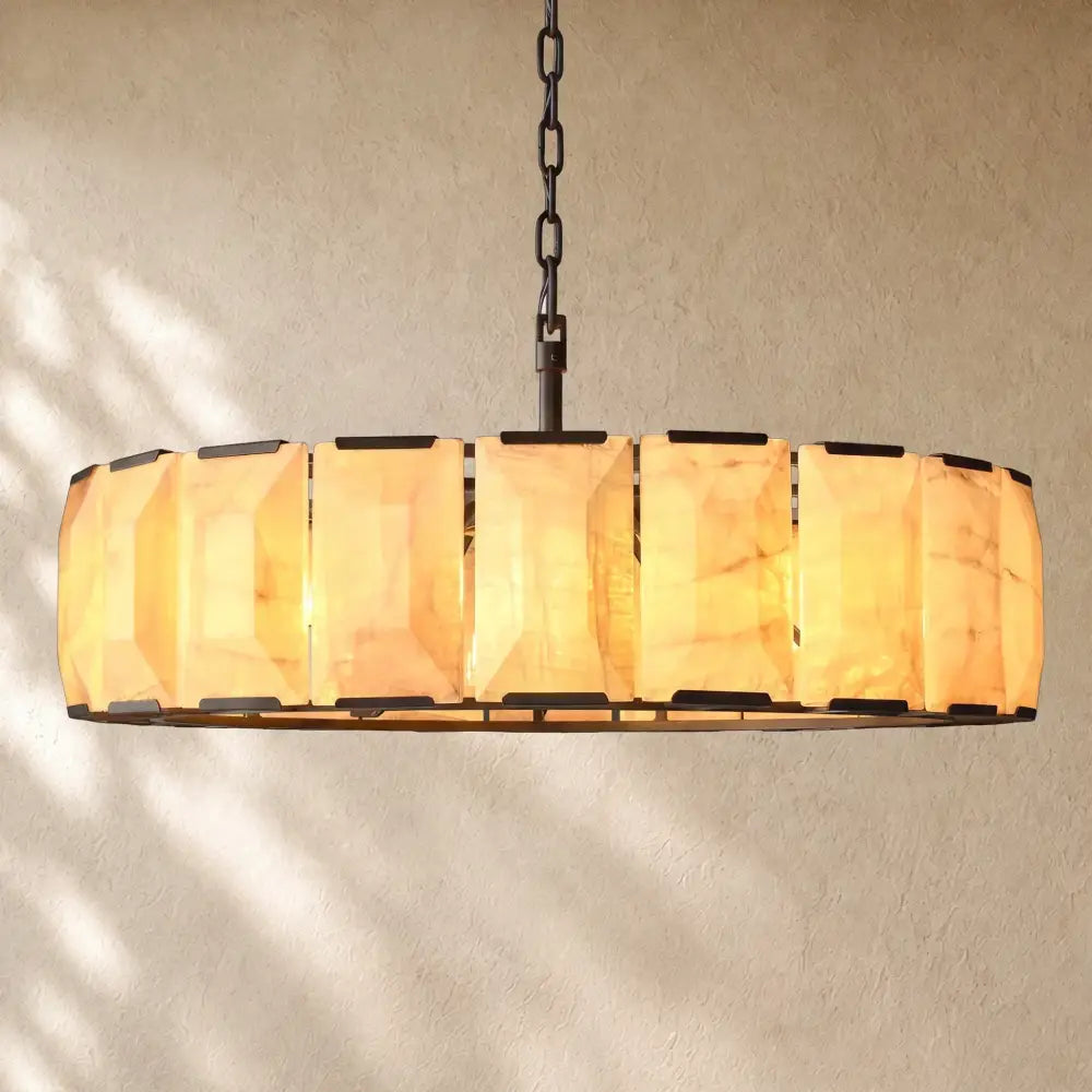 Hartley Alabaster Round Alabaster Chandelier