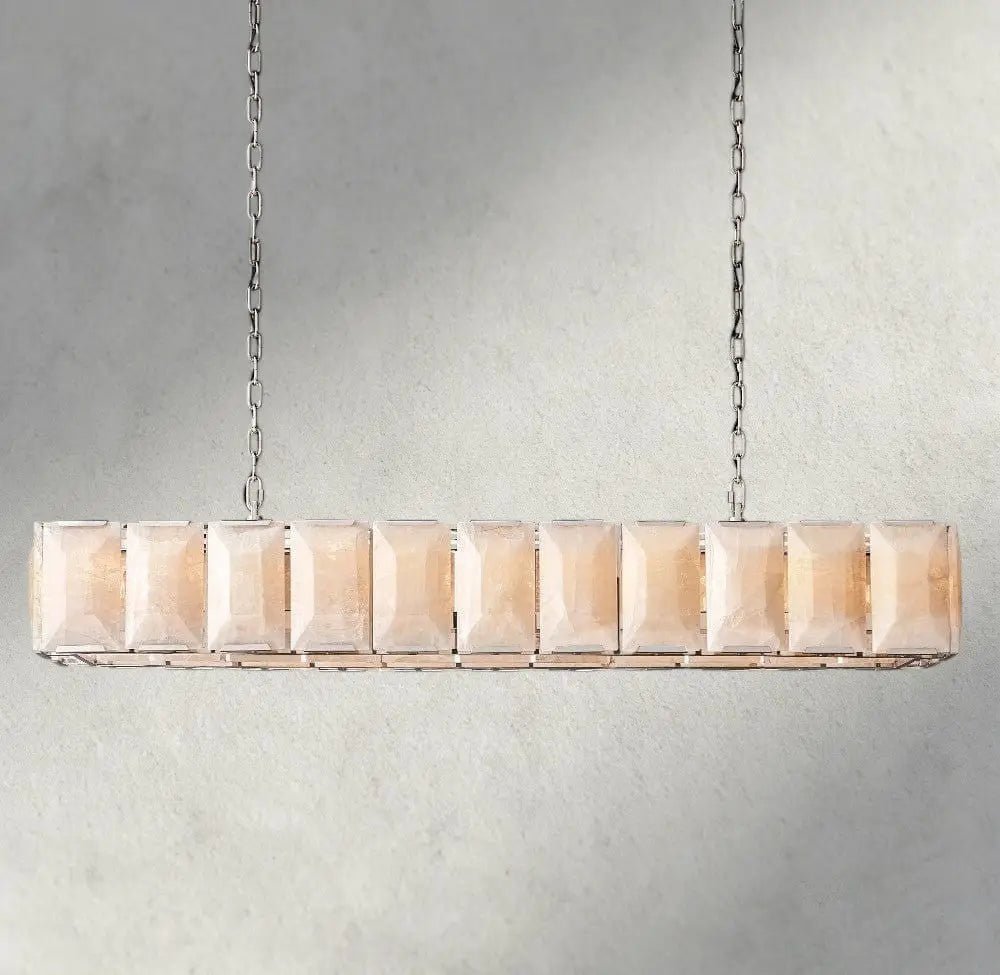 Hartley Alabaster Rectangular Chandelier 42", 54", 62", 74" - Zelno