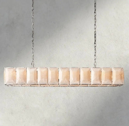 Hartley Alabaster Rectangular Chandelier 42", 54", 62", 74" - Zelno