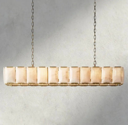 Hartley Alabaster Rectangular Chandelier 42", 54", 62", 74" - Zelno