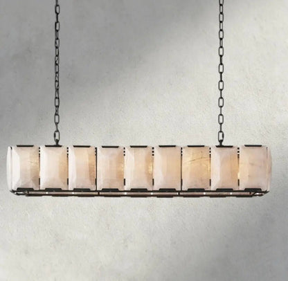 Hartley Alabaster Rectangular Chandelier 42", 54", 62", 74" - Zelno