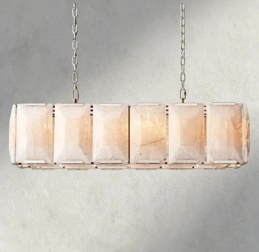Hartley Alabaster Rectangular Chandelier 42", 54", 62", 74" - Zelno