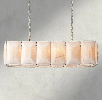 Hartley Alabaster Rectangular Chandelier 42", 54", 62", 74" - Zelno