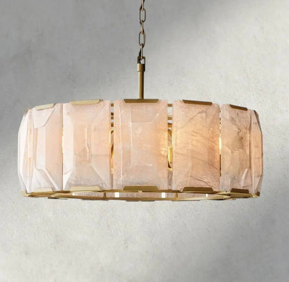 Hartley Alabaster Round Chandelier 19", 31", 43", 60" - Zelno