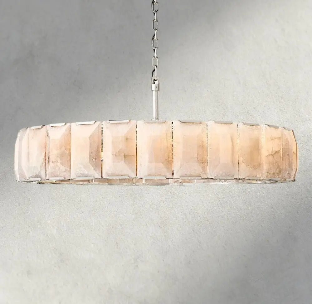 Hartley Alabaster Round Chandelier 19", 31", 43", 60" - Zelno