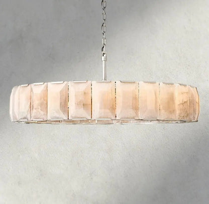 Hartley Alabaster Round Chandelier 19", 31", 43", 60" - Zelno