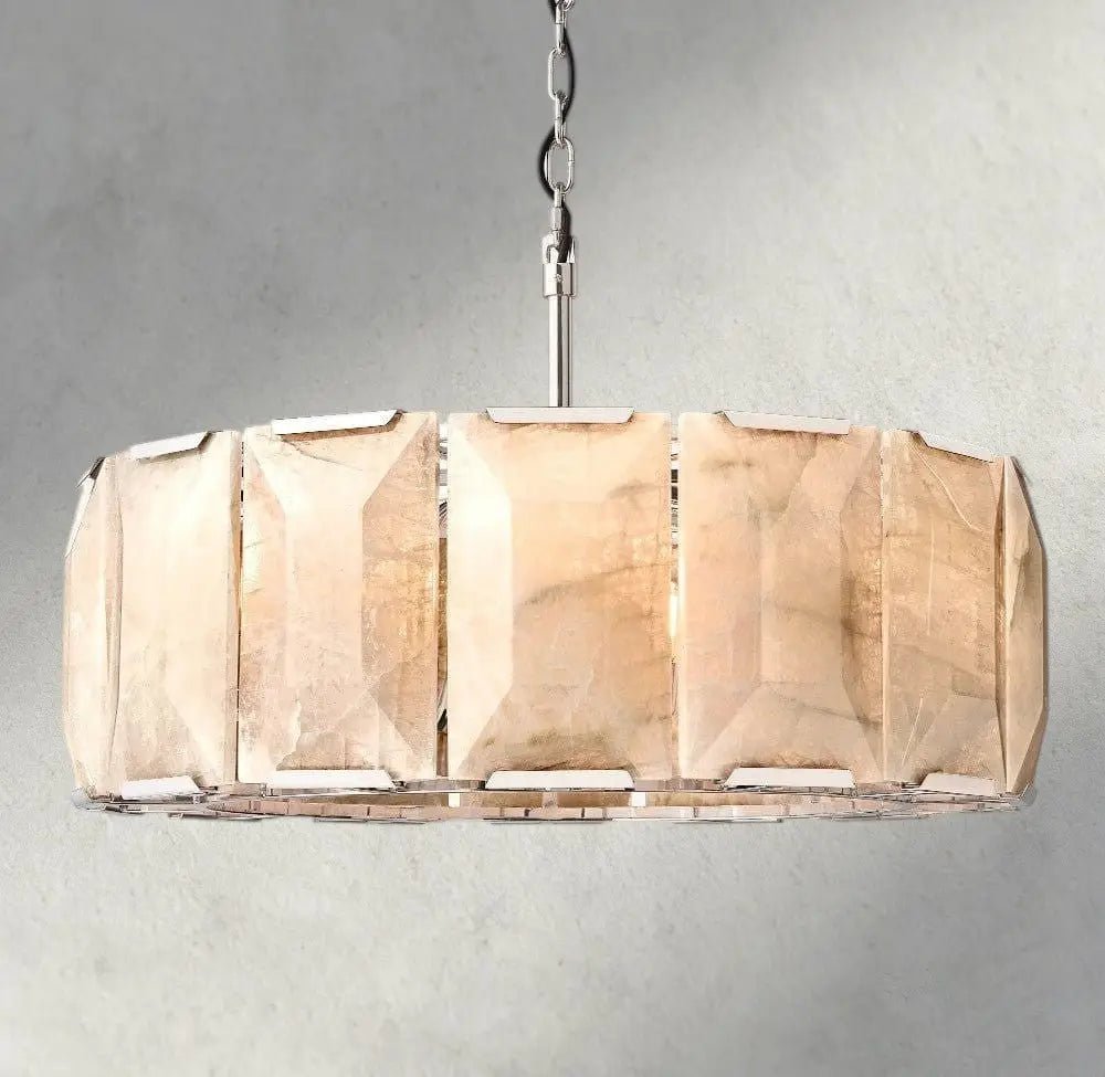 Hartley Alabaster Round Chandelier 19", 31", 43", 60" - Zelno