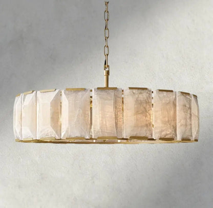 Hartley Alabaster Round Chandelier 19", 31", 43", 60" - Zelno