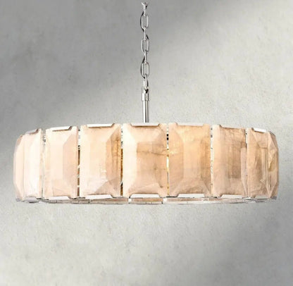 Hartley Alabaster Round Chandelier 19", 31", 43", 60" - Zelno