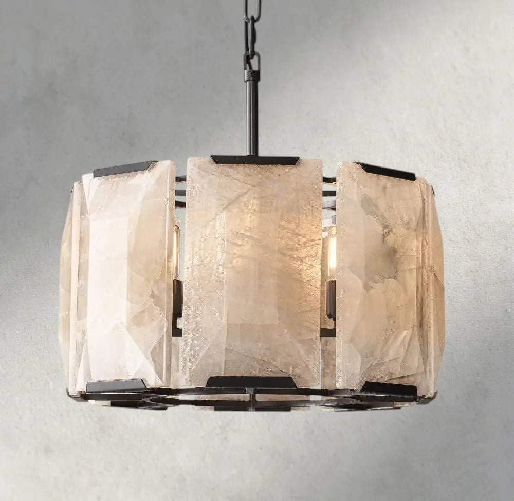 Hartley Alabaster Round Chandelier 19", 31", 43", 60" - Zelno