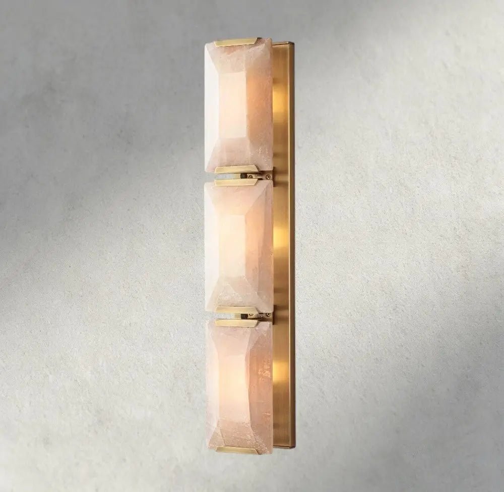 Hartley Alabaster Triple Sconce - Zelno