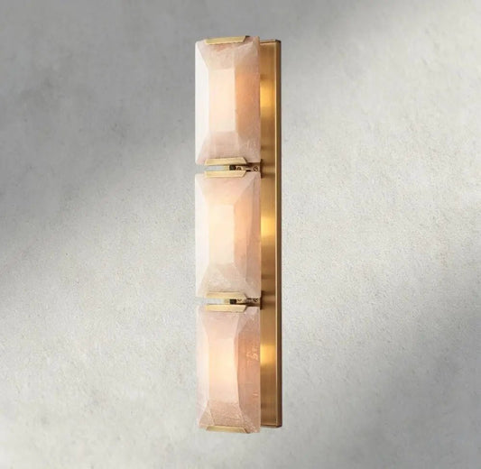 Hartley Alabaster Triple Sconce - Zelno