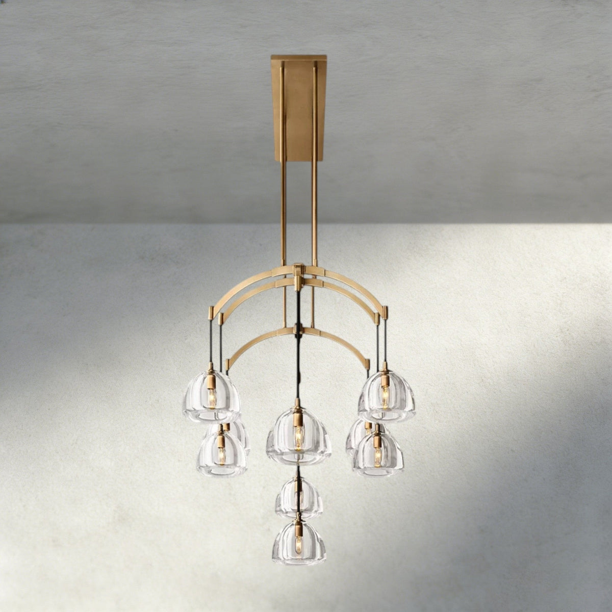 Hemisphere Linear Chandelier 54", 72" - Zelno
