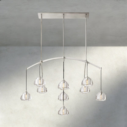 Hemisphere Linear Chandelier 54", 72" - Zelno