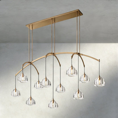 Hemisphere Linear Chandelier 54", 72" - Zelno
