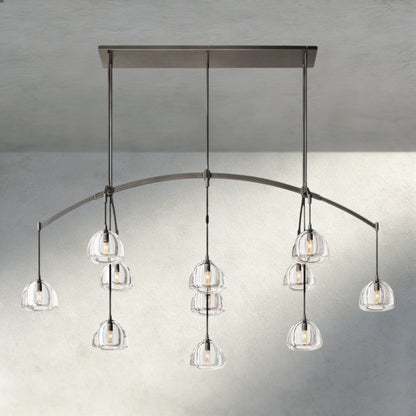 Hemisphere Linear Chandelier 54", 72" - Zelno