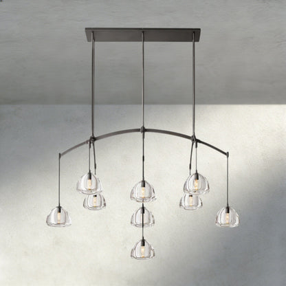 Hemisphere Linear Chandelier 54", 72" - Zelno