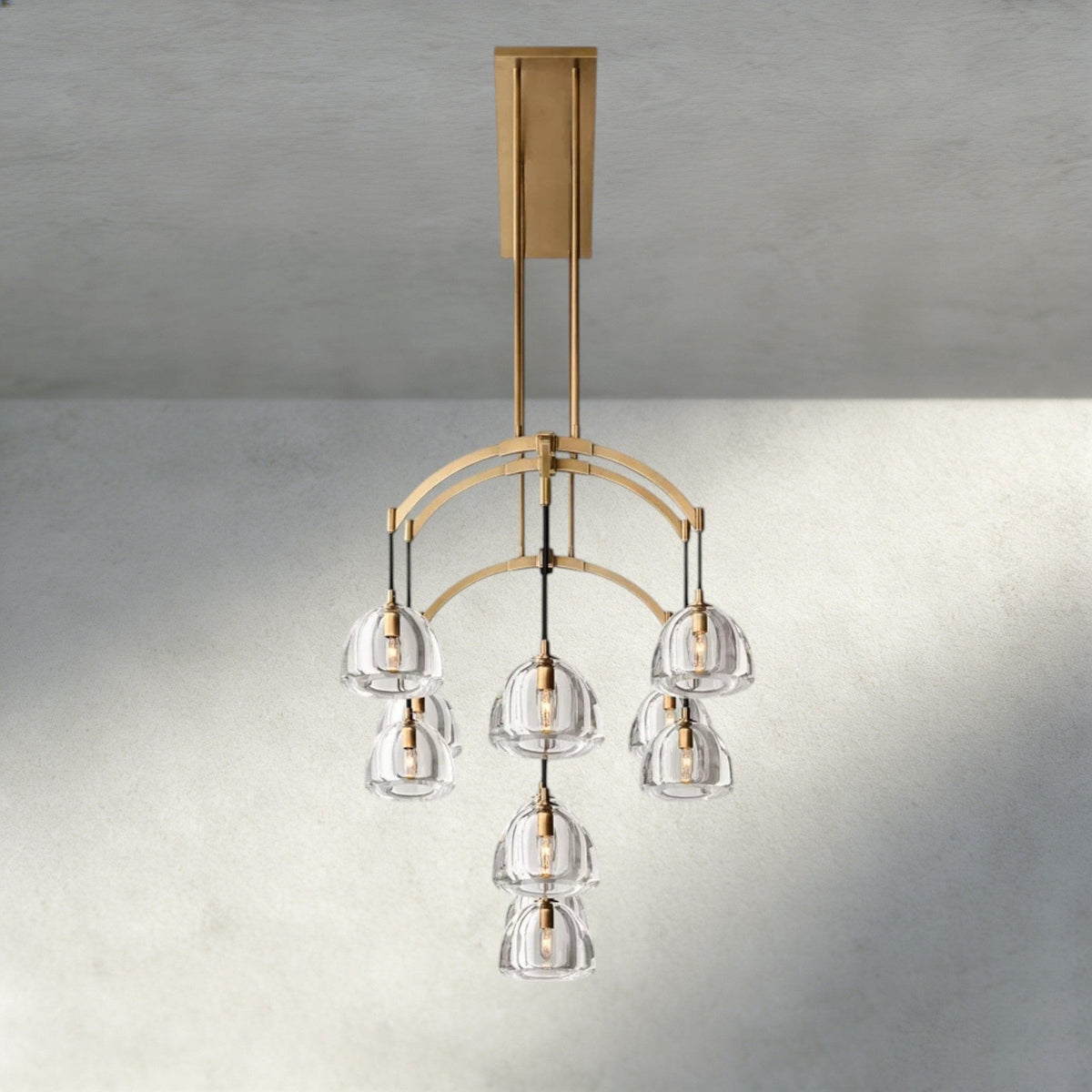 Hemisphere Linear Chandelier 54", 72" - Zelno