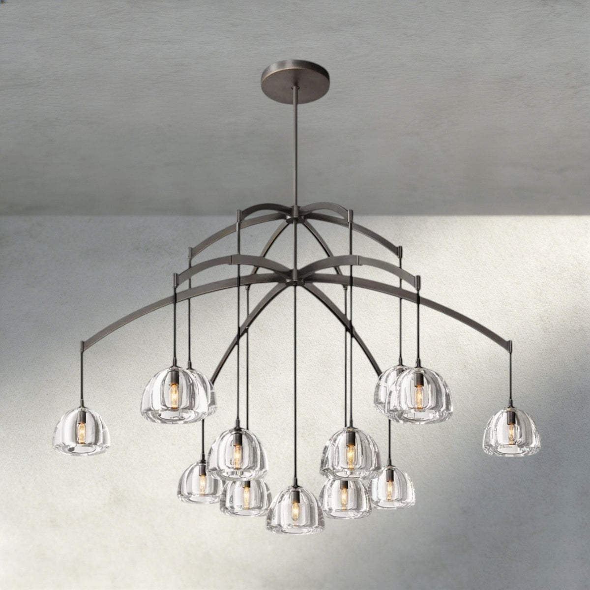 Hemisphere Round Chandelier 36", 48", 60" - Zelno