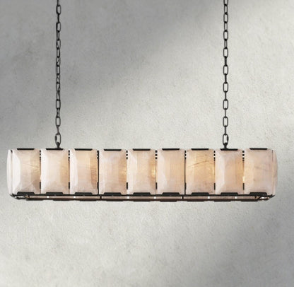 Herlow Calcite Rectangular Chandelier 42", 54", 62", 74" - Zelno