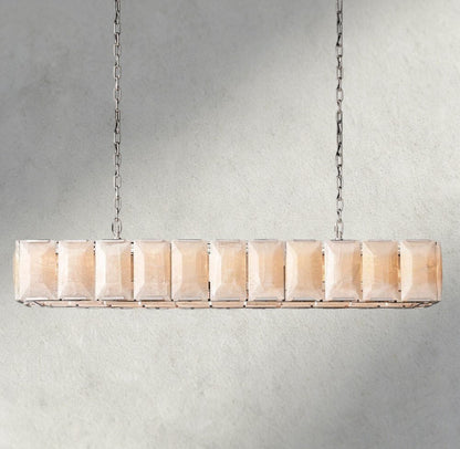 Herlow Calcite Rectangular Chandelier 42", 54", 62", 74" - Zelno