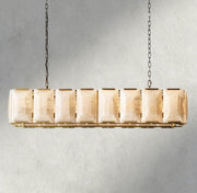 Herlow Calcite Rectangular Chandelier 42", 54", 62", 74" - Zelno