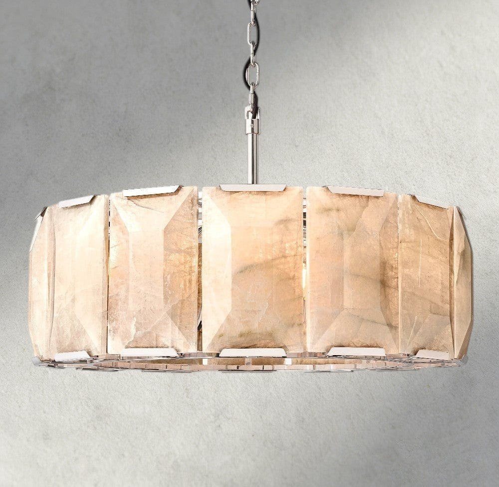 Herlow Calcite Round Chandelier 19", 31", 43", 60" - Zelno