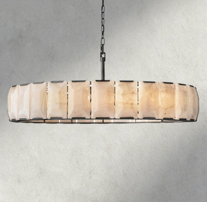 Herlow Calcite Round Chandelier 19", 31", 43", 60" - Zelno