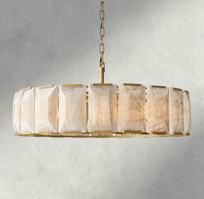 Herlow Calcite Round Chandelier 19", 31", 43", 60" - Zelno