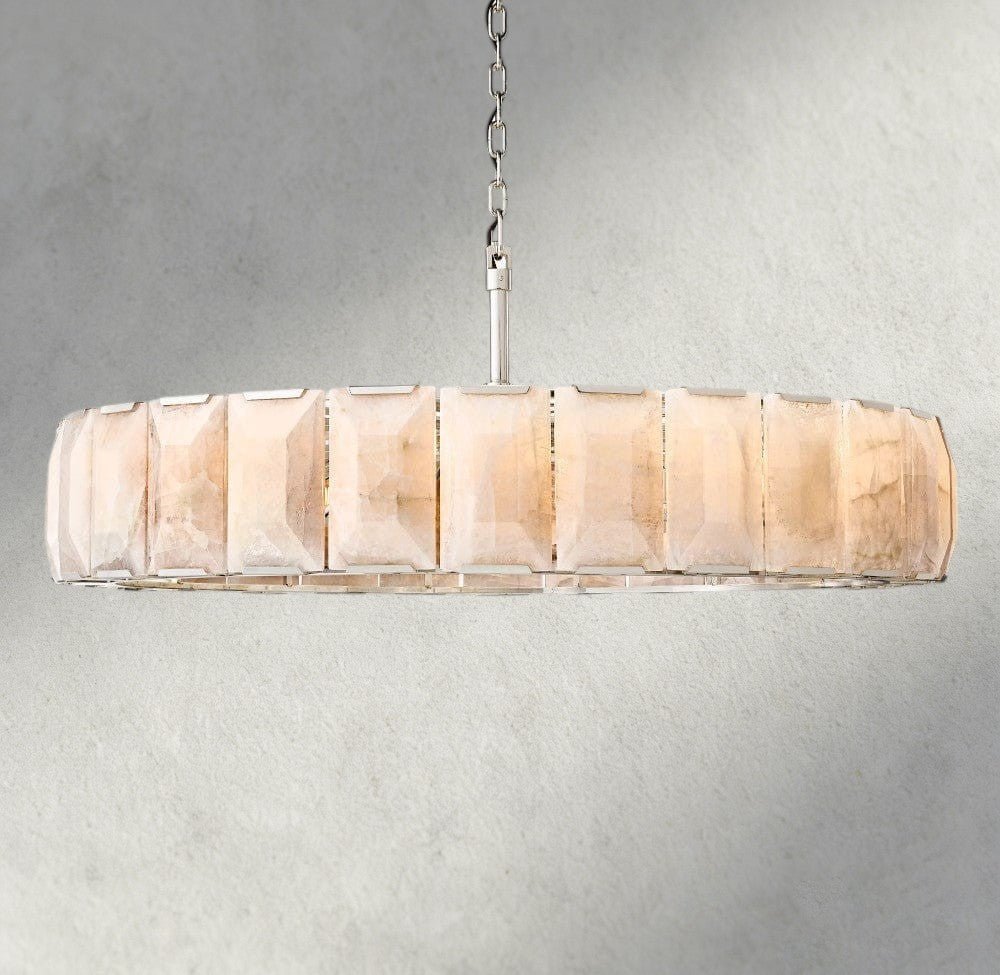 Herlow Calcite Round Chandelier 19", 31", 43", 60" - Zelno