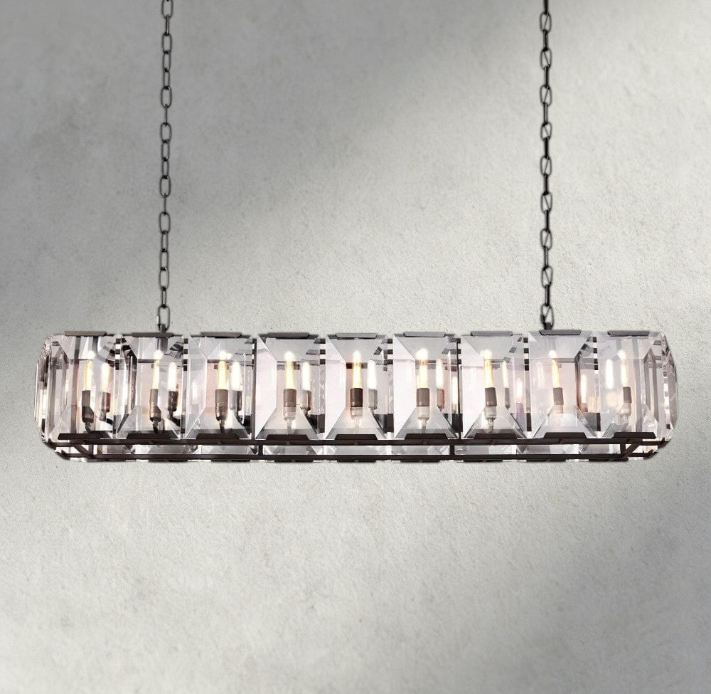 Herlow Crystal Rectangular Chandelier 42", 54", 62", 74" - Zelno