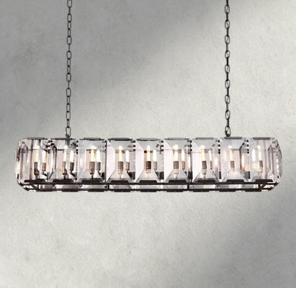 Herlow Crystal Rectangular Chandelier 42", 54", 62", 74" - Zelno