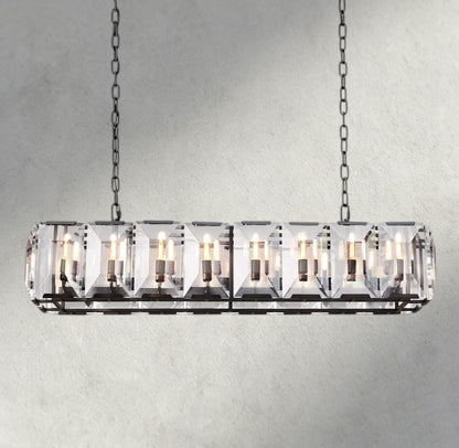 Herlow Crystal Rectangular Chandelier 42", 54", 62", 74" - Zelno
