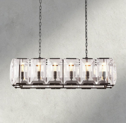 Herlow Crystal Rectangular Chandelier 42", 54", 62", 74" - Zelno