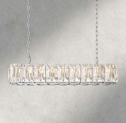 Herlow Crystal Rectangular Chandelier 42", 54", 62", 74" - Zelno