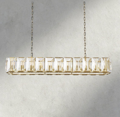 Herlow Crystal Rectangular Chandelier 42", 54", 62", 74" - Zelno