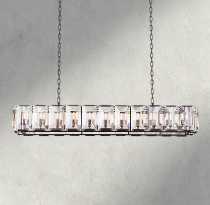 Herlow Crystal Rectangular Chandelier 42", 54", 62", 74" - Zelno