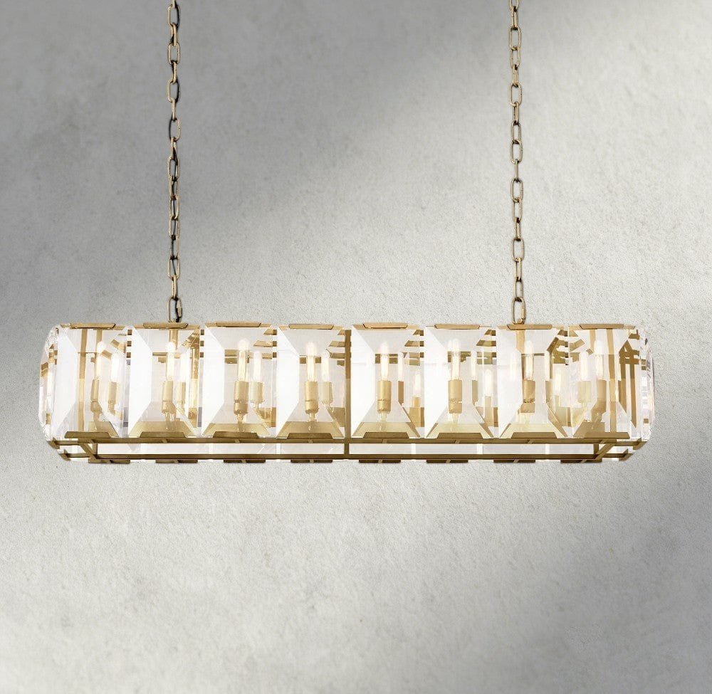 Herlow Crystal Rectangular Chandelier 42", 54", 62", 74" - Zelno