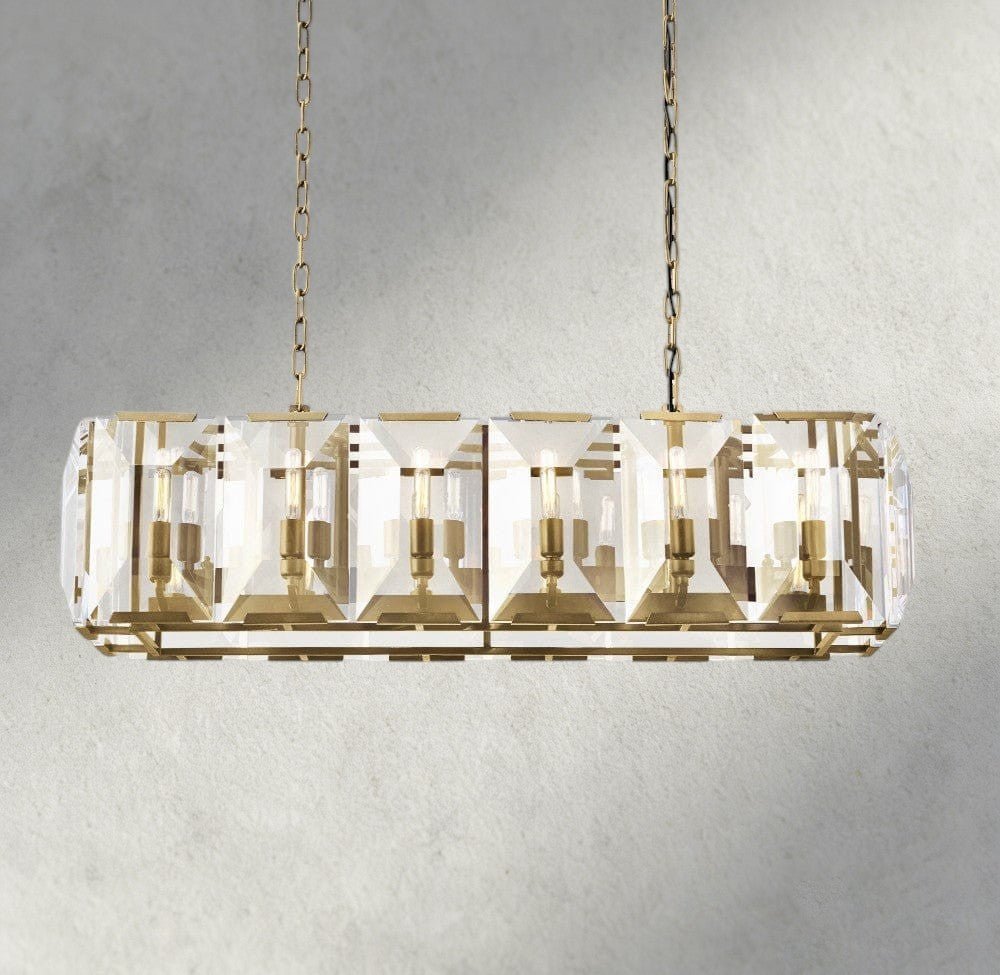 Herlow Crystal Rectangular Chandelier 42", 54", 62", 74" - Zelno