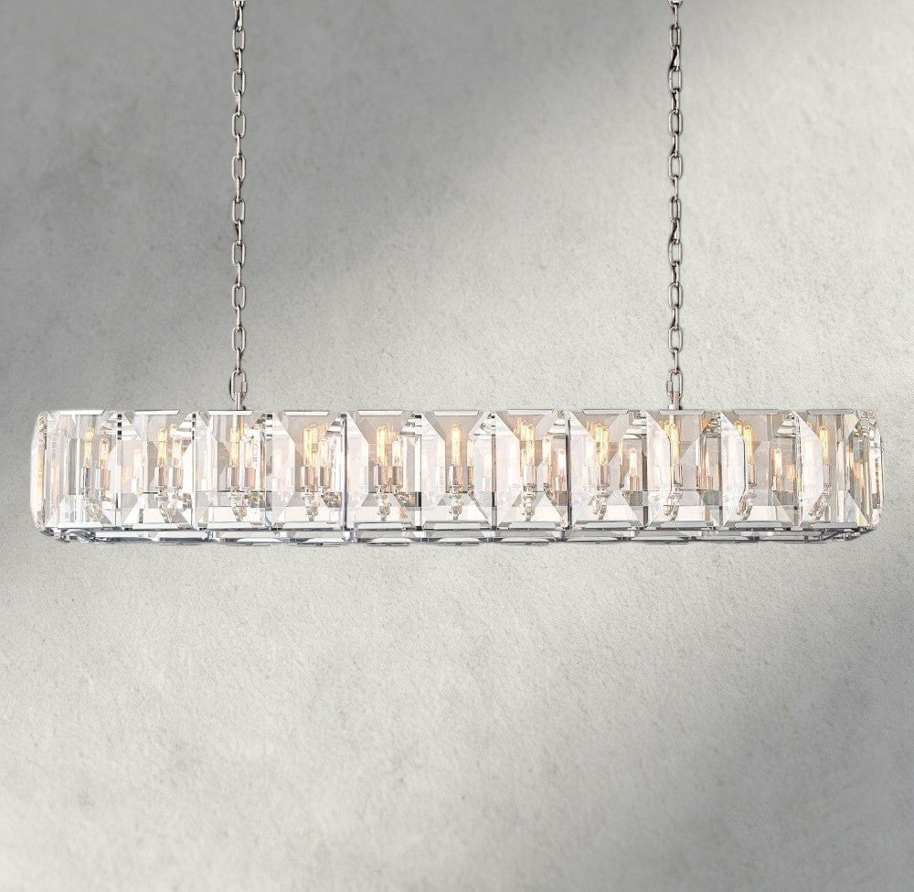 Herlow Crystal Rectangular Chandelier 42", 54", 62", 74" - Zelno