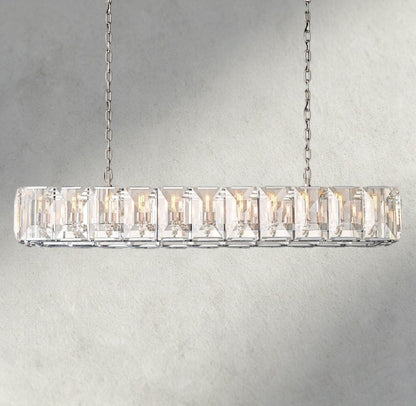 Herlow Crystal Rectangular Chandelier 42", 54", 62", 74" - Zelno