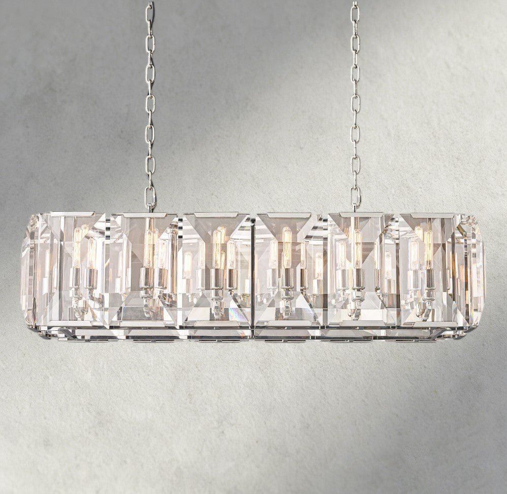 Herlow Crystal Rectangular Chandelier 42", 54", 62", 74" - Zelno