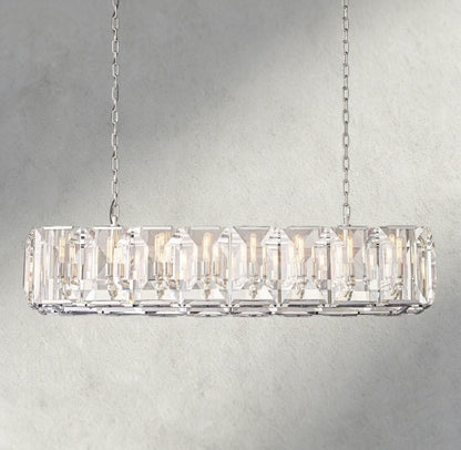 Herlow Crystal Rectangular Chandelier 42", 54", 62", 74" - Zelno
