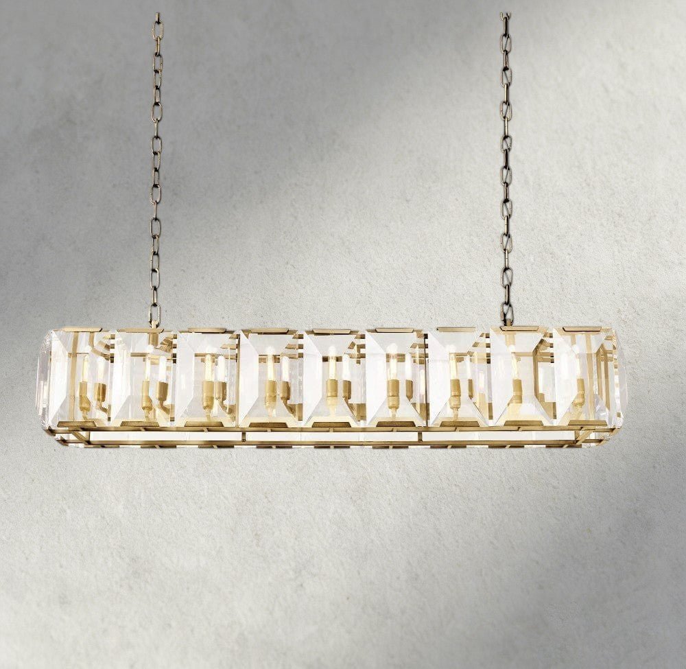 Herlow Crystal Rectangular Chandelier 42", 54", 62", 74" - Zelno