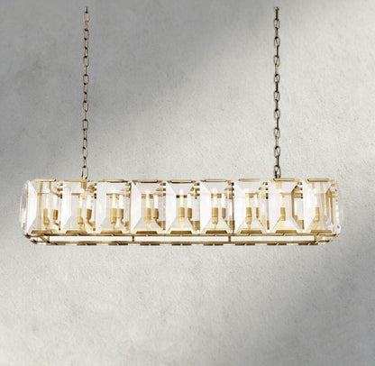 Herlow Crystal Rectangular Chandelier 42", 54", 62", 74" - Zelno