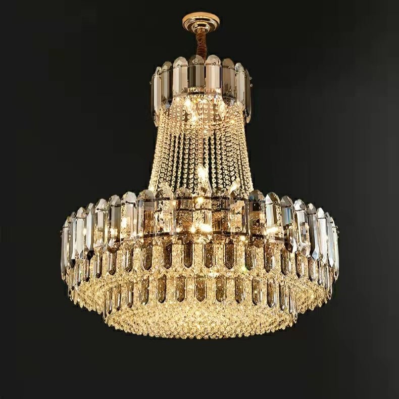 High-grade Crystal Chandelier For Living Room Luxury Duplex Hallway Ceiling Light Fixture - Zelno Lighting