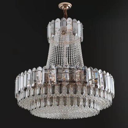High-grade Crystal Chandelier For Living Room Luxury Duplex Hallway Ceiling Light Fixture - Zelno Lighting